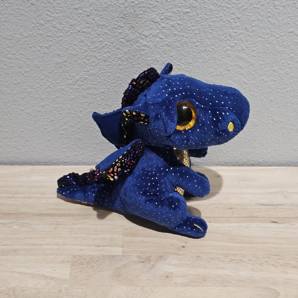 Ty - Plush 'Saffire" Dragon Stuffed Toy - 6" - Blue